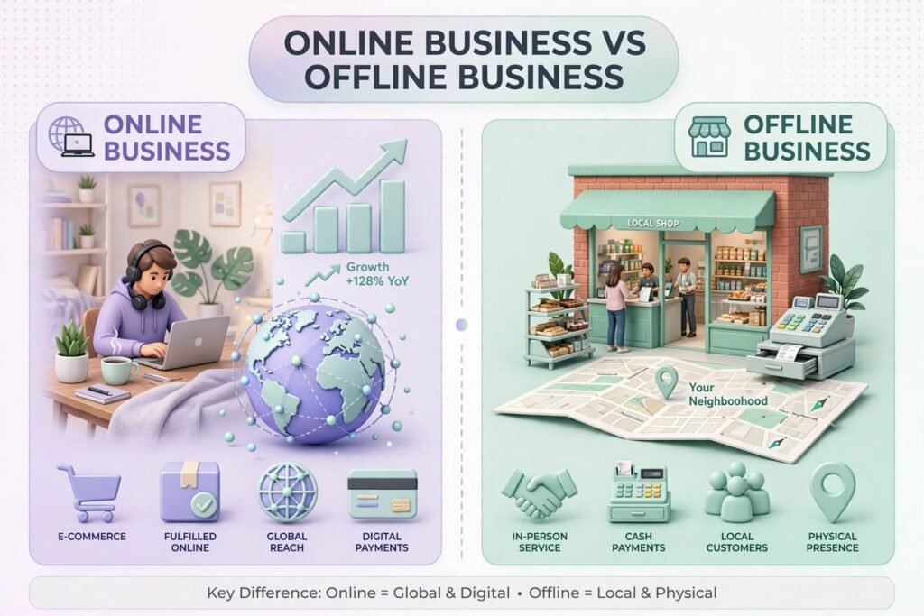 Online Business vs Offline Business: Which Is More Profitable in 2026?